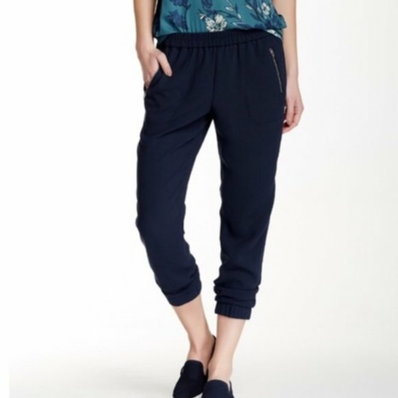 J Crew factory Sydney Pull on Jogger pants in plum - Picture 1 of 7